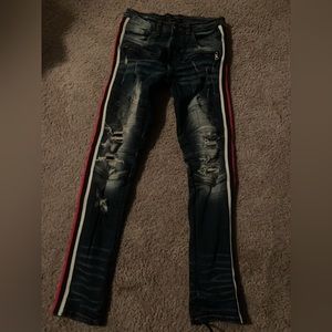 Supply and Demand New York Clothing, Skinny Slim Fit Jeans with working zippers